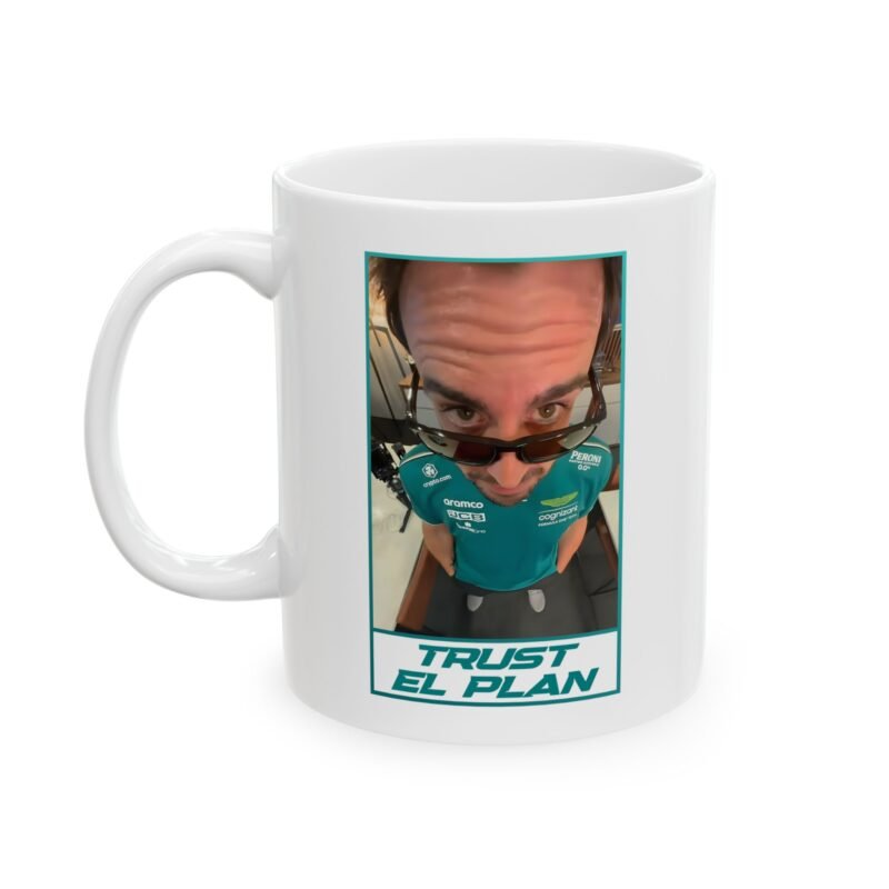 Fernando Alonso F1 Mug - Trust El Plan Meme Coffee Mug