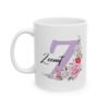 Custom Floral Coffee Mug with Name