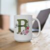 Custom Floral Coffee Mug with Name