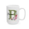 Custom Floral Coffee Mug with Name