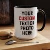 Custom Photo or Text Accent Mug