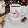 Custom Floral Coffee Mug with Name