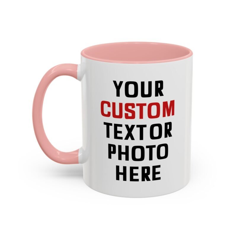 Custom Photo or Text Accent Mug