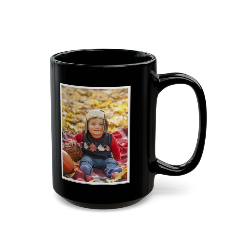 Custom Photo or Text Black Mug