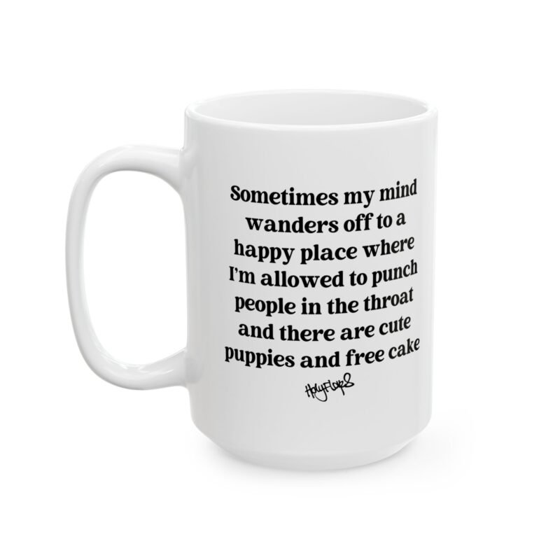 Funny Punch People and Puppies Mug