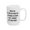 Based On The Look On Your Face, I Am Going To Assume That I Thought Out Loud Again Mug