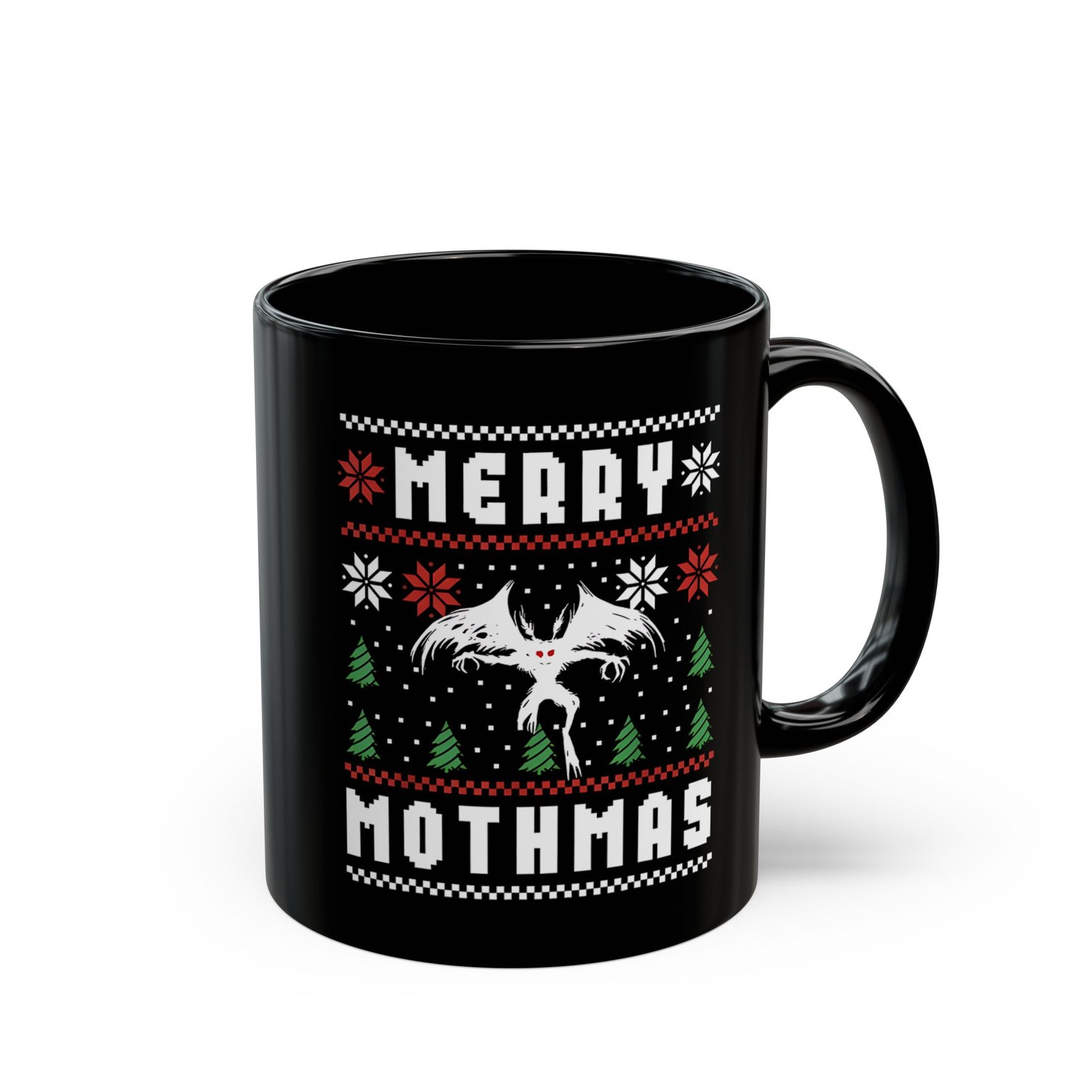 Mothman Ugly Christmas Sweater Mug