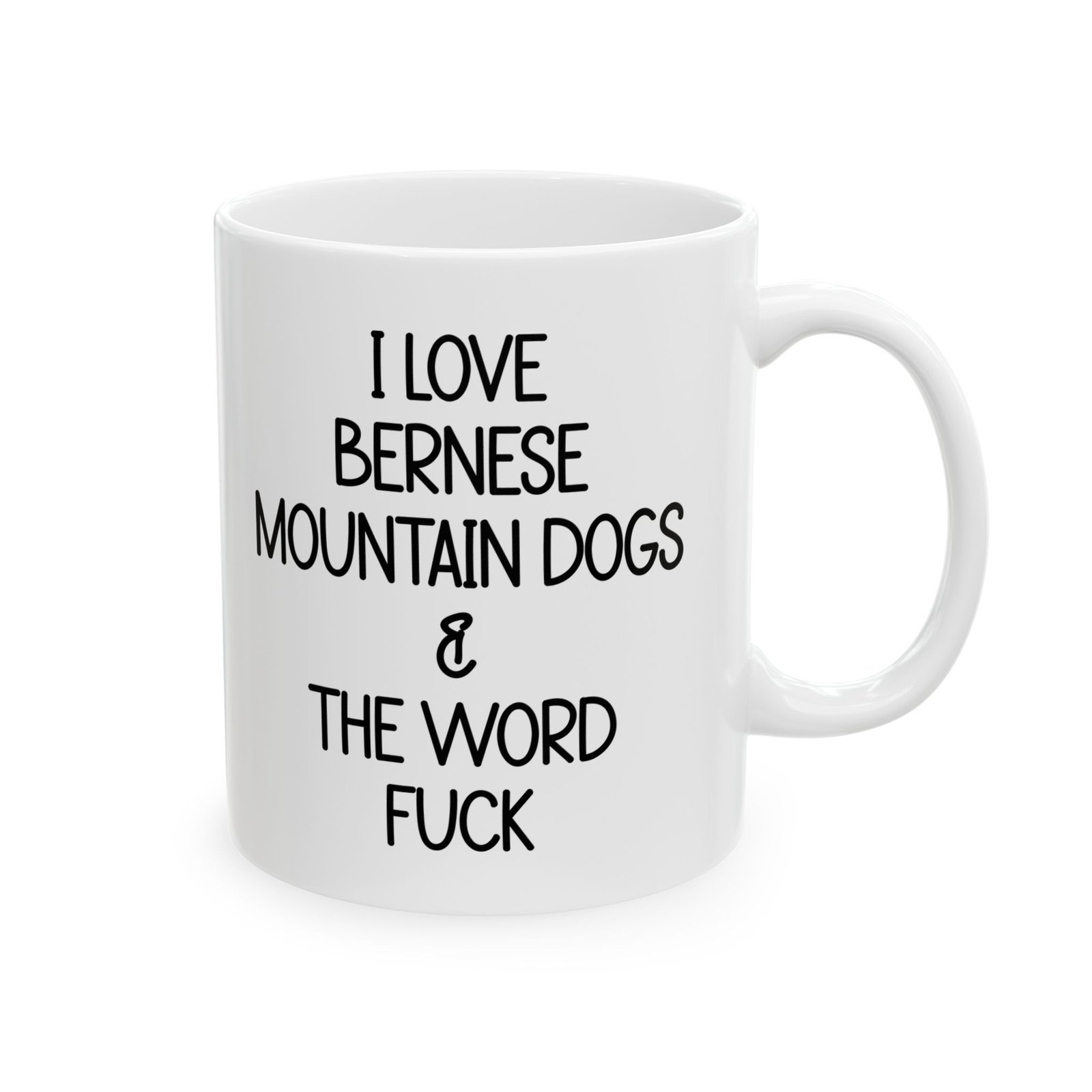 I Love Bernese Mountain Dogs and The Word Fuck Mug