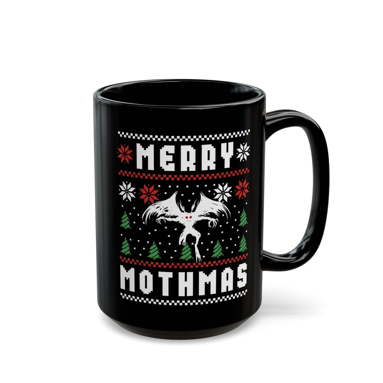 Mothman Ugly Christmas Sweater Mug