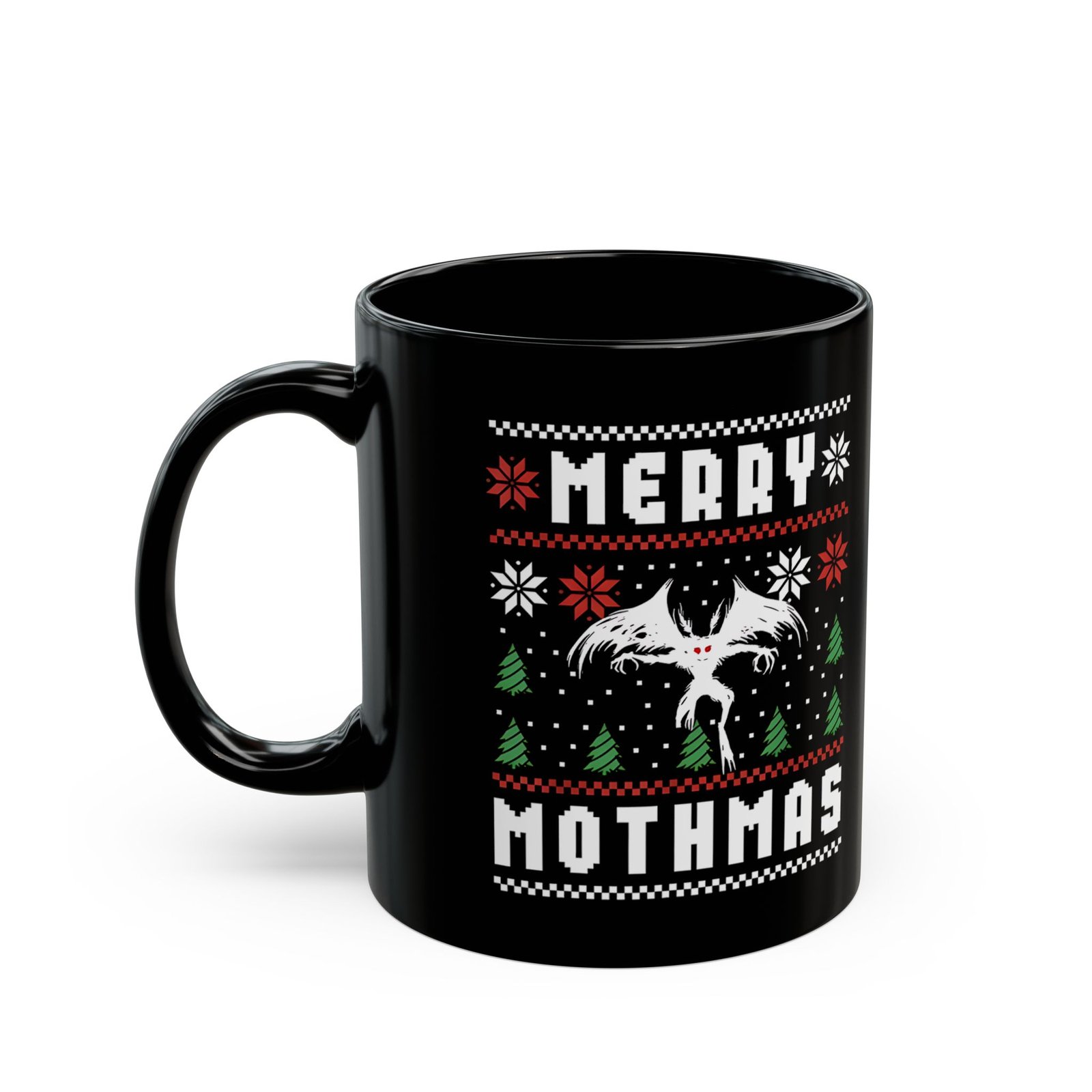 Mothman Ugly Christmas Sweater Mug
