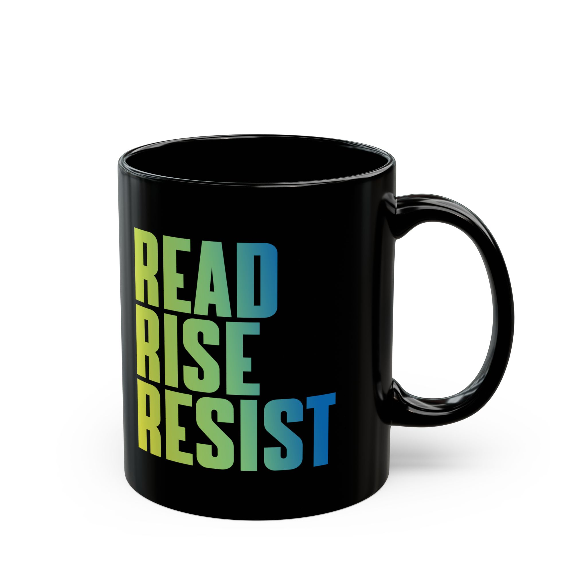 Read Rise Resist Black Mug