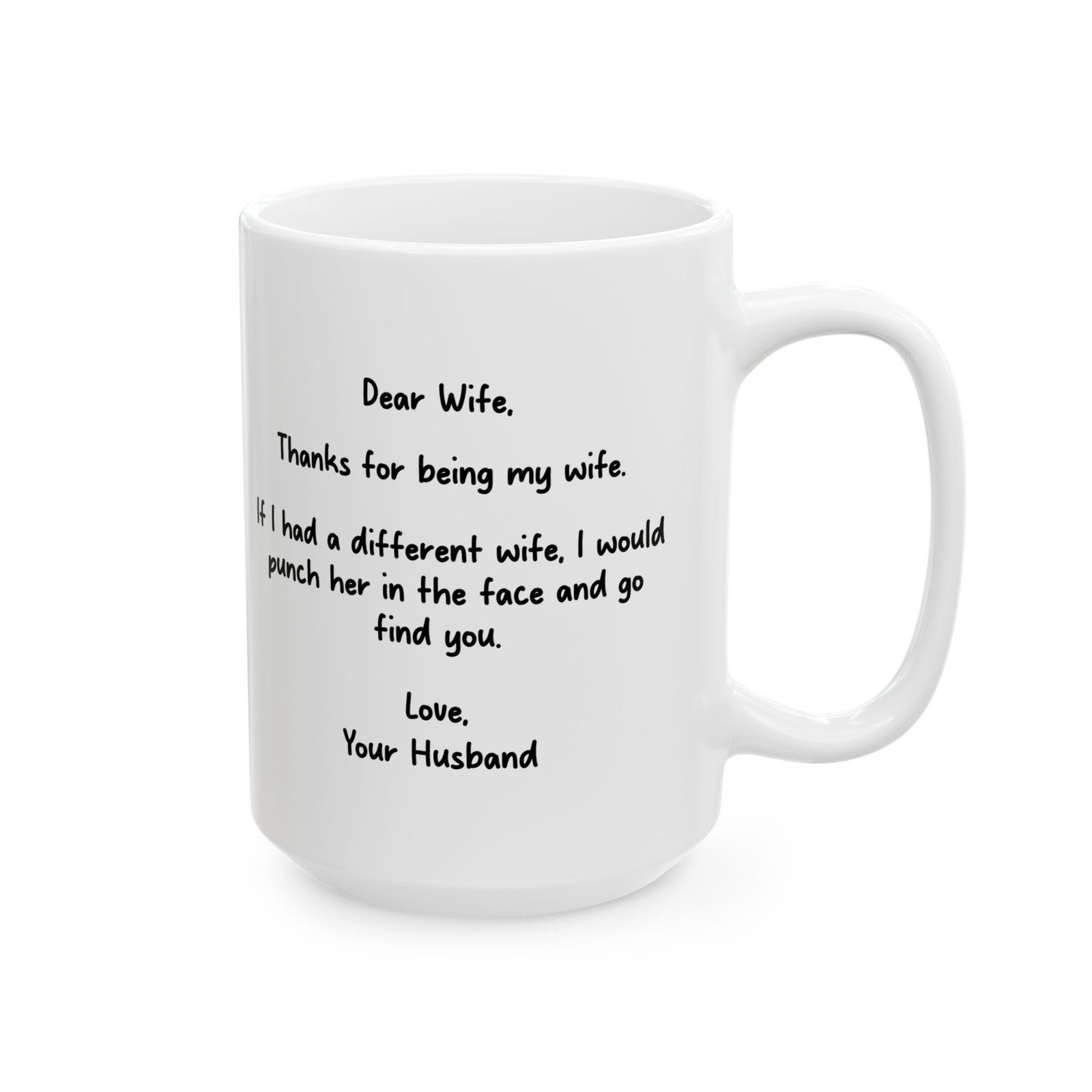 Dear Wife Thanks for Being My Wife Funny Husband Coffee Mug