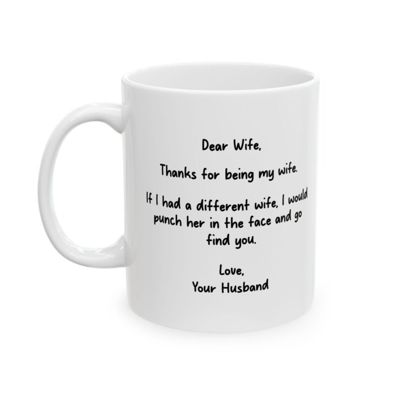 Dear Wife Thanks for Being My Wife Funny Husband Coffee Mug