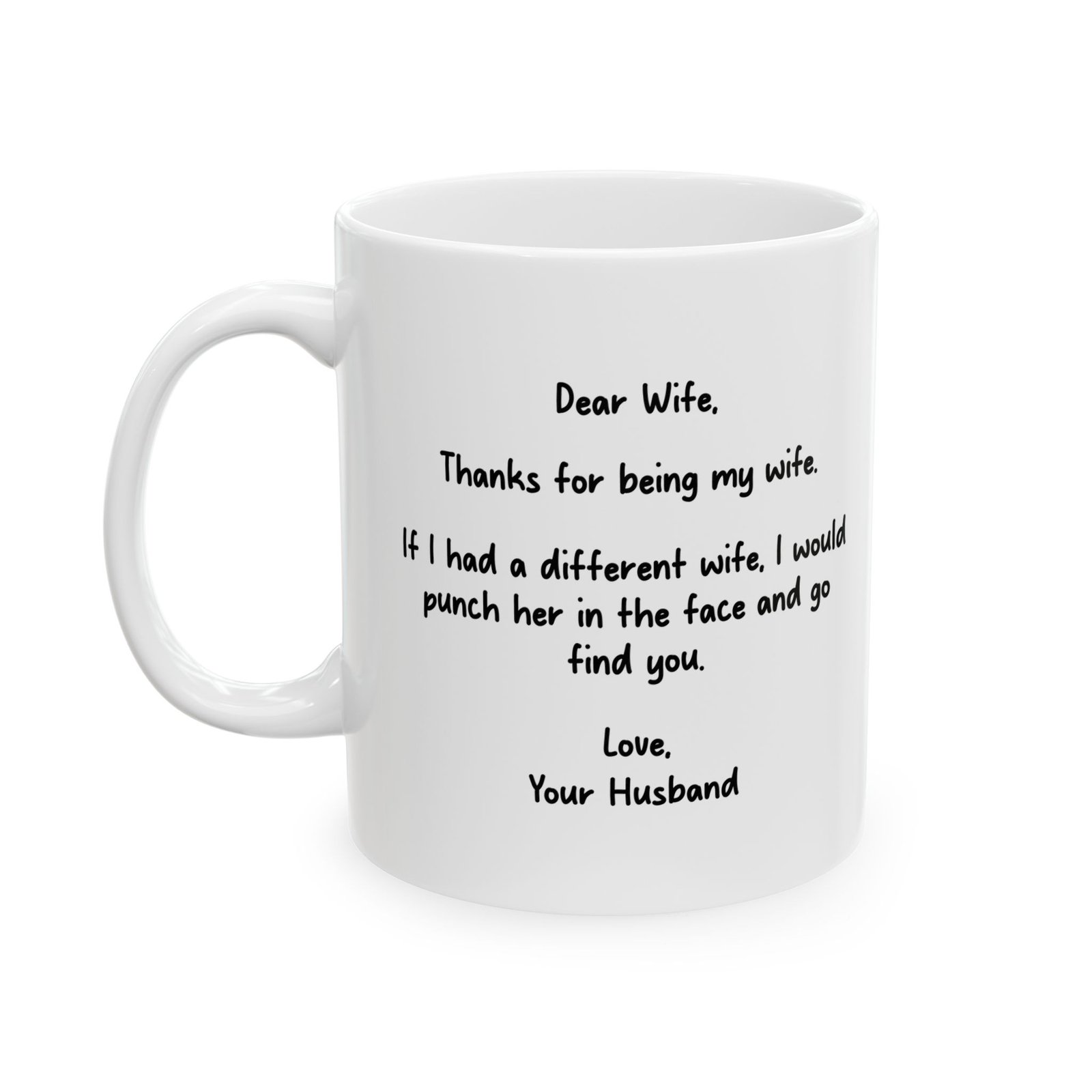 Dear Wife Thanks for Being My Wife Funny Husband Coffee Mug