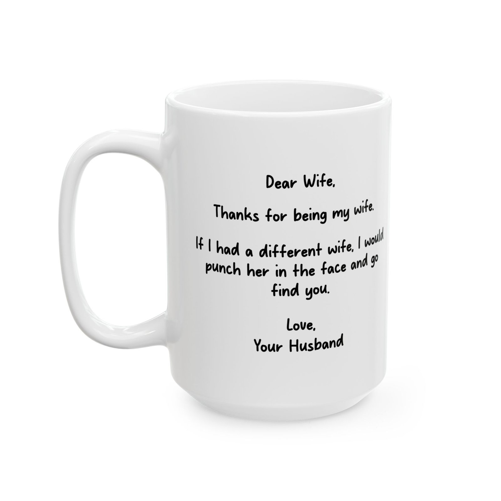 Dear Wife Thanks for Being My Wife Funny Husband Coffee Mug