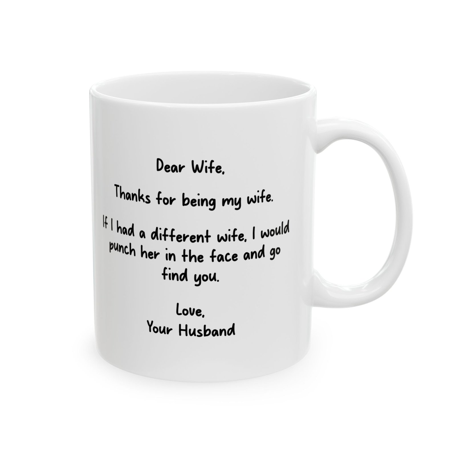 Dear Wife Thanks for Being My Wife Funny Husband Coffee Mug