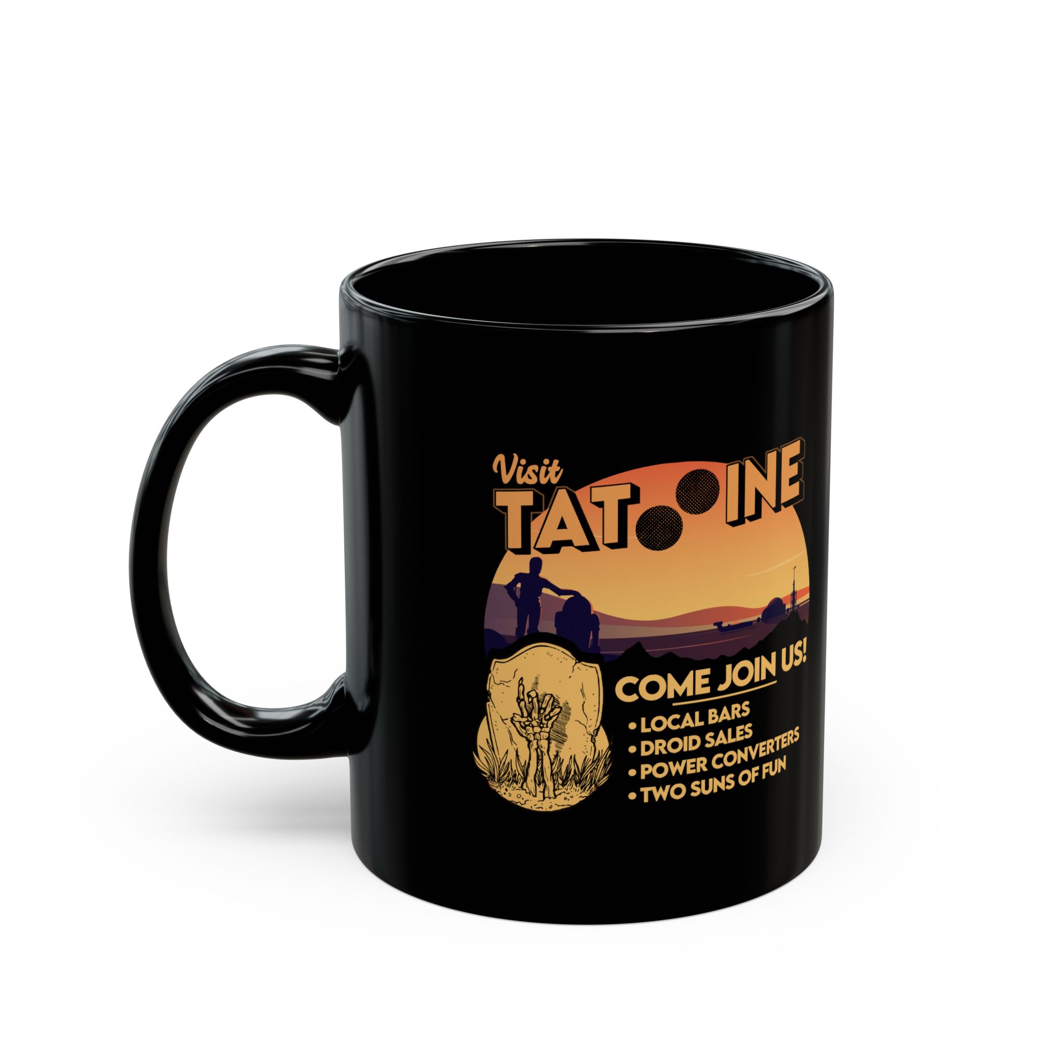 Visit Tatooine Black Mug