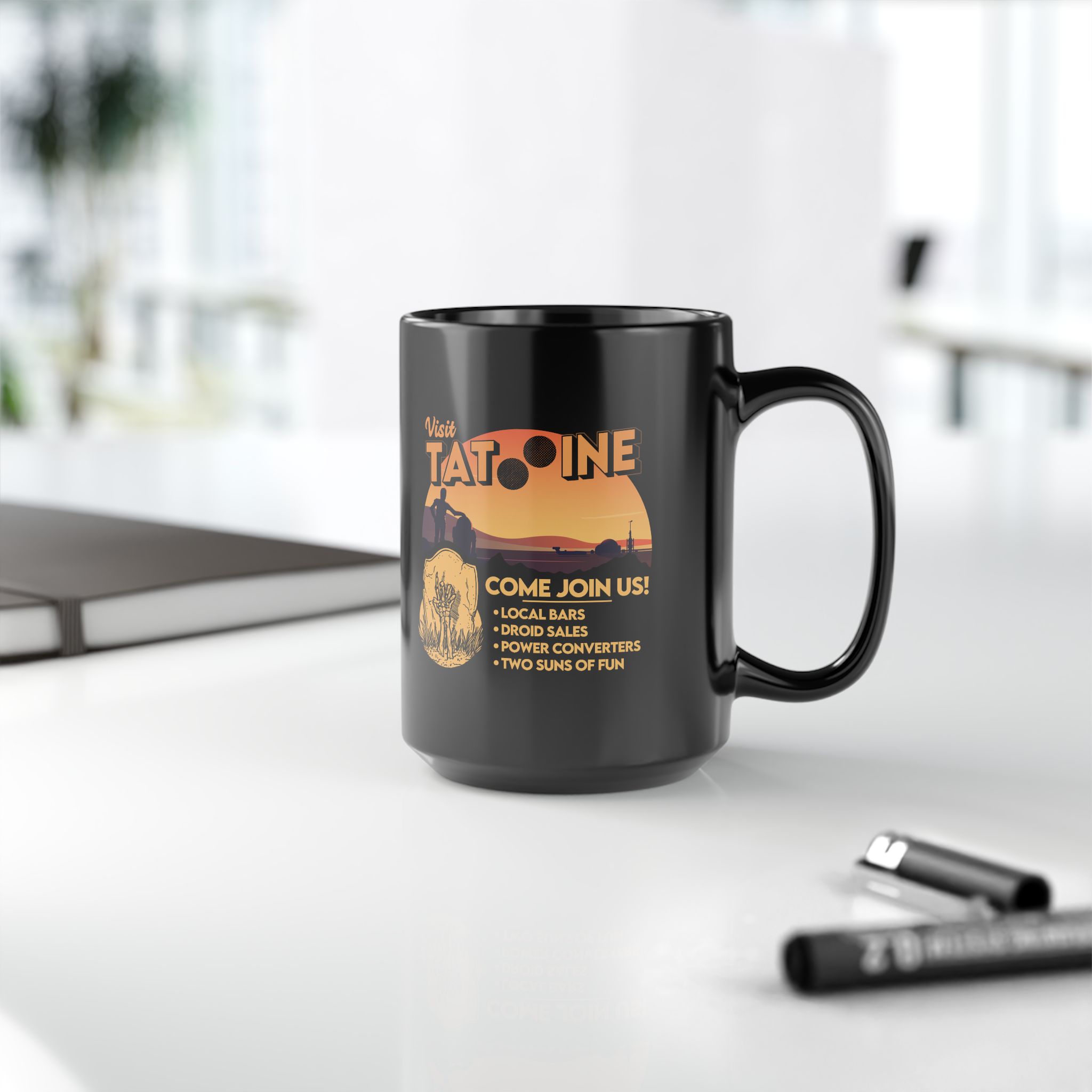 Visit Tatooine Black Mug