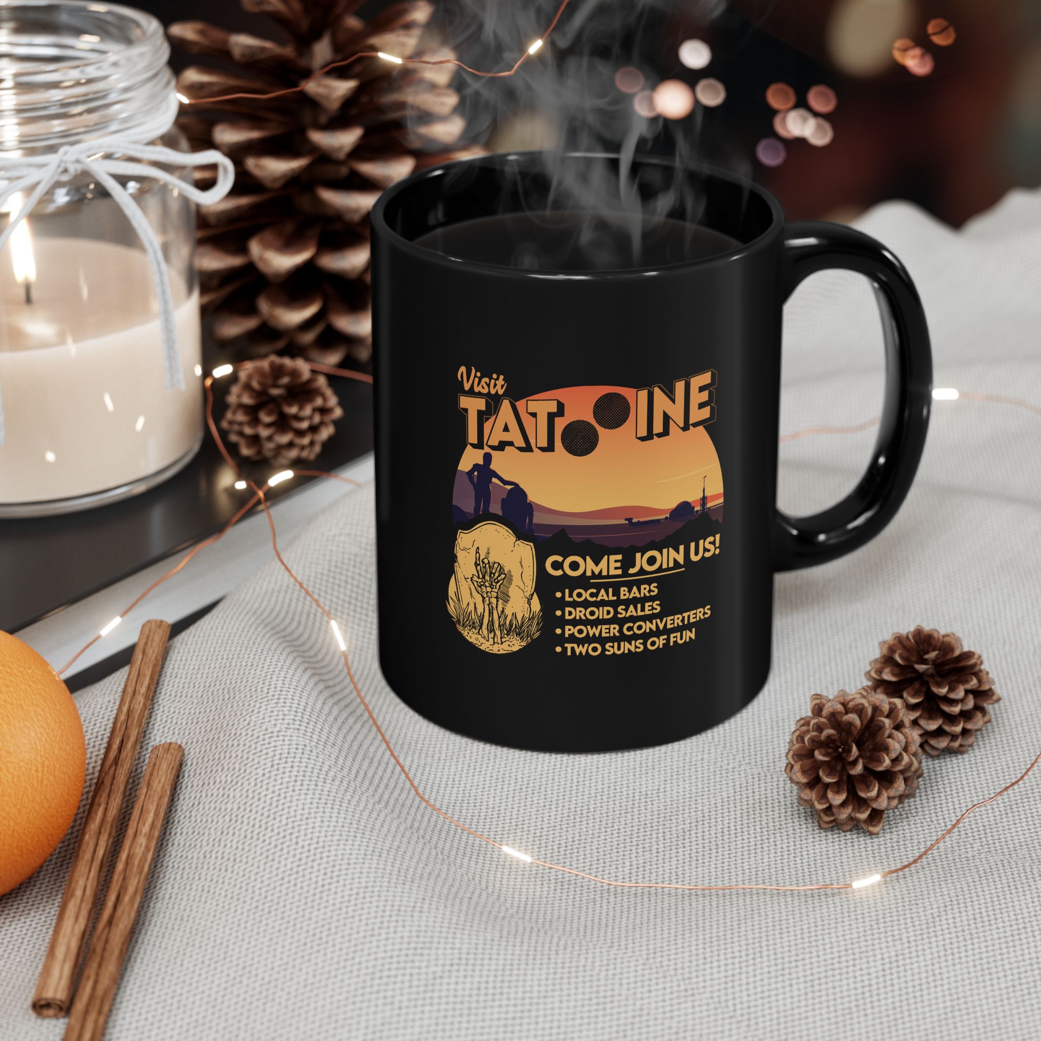 Visit Tatooine Black Mug