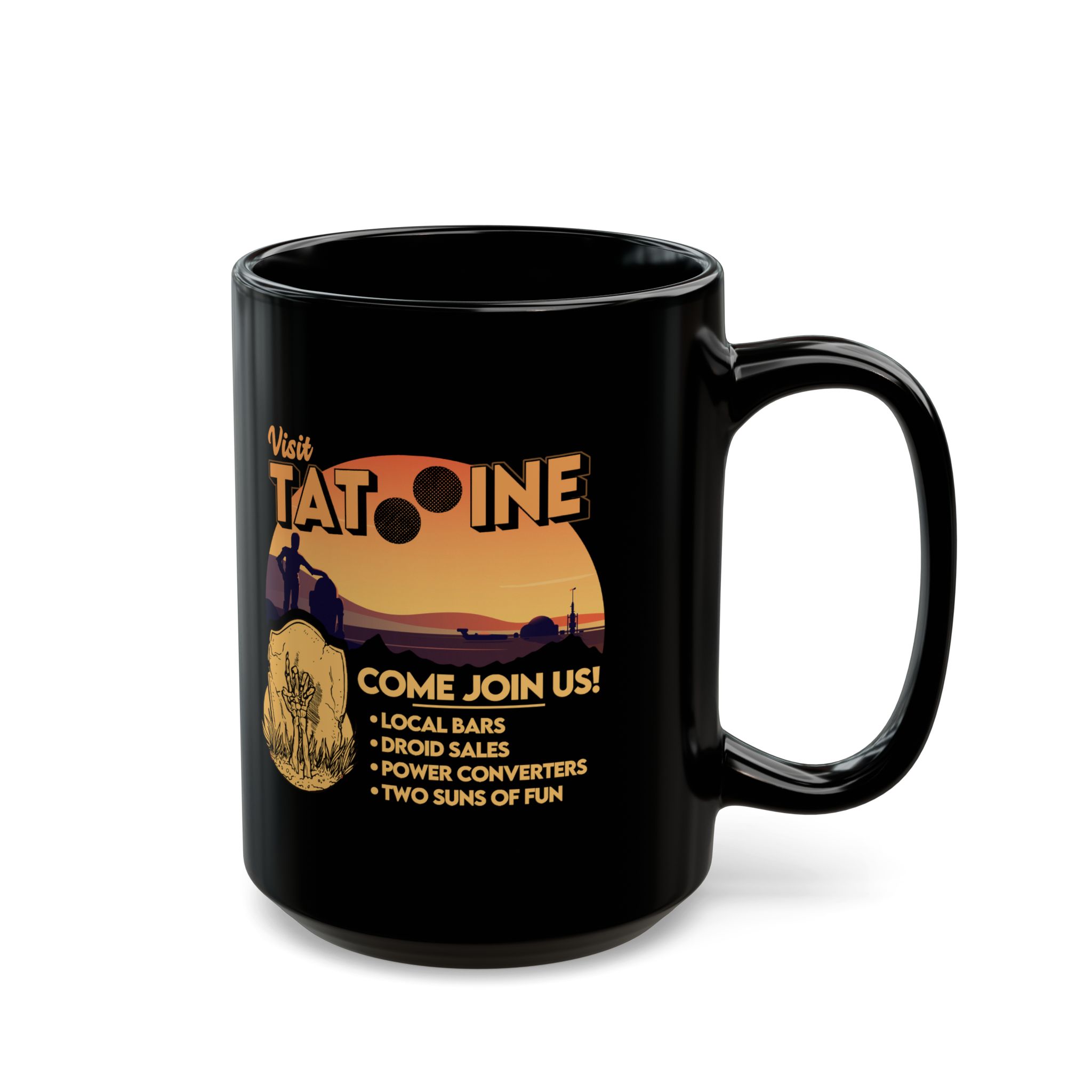 Visit Tatooine Black Mug